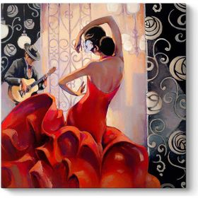 Tabloshop Çalgıcı ve Flamenko Dansçısı 90x90 cm Tablo