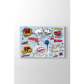 Tabloshop Çizgi Roman Etiket 45x30 cm Tablo