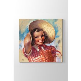Tabloshop Çoban Ressam Kadın 70x70 cm Tablo