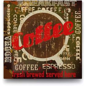 Tabloshop Coffee Espresso 80x80 cm Tablo