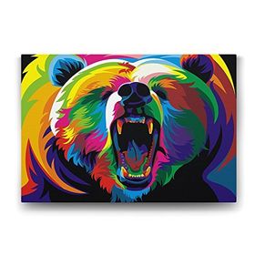 Tabloshop Colored Bear 125x80 cm Tablo