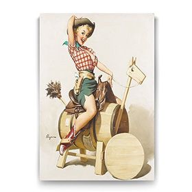 Tabloshop Cowgirl Pinup 60x90 cm Tablo