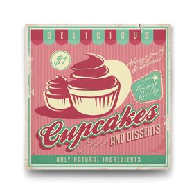 Tabloshop Cup Cakes 60x60 cm Tablo