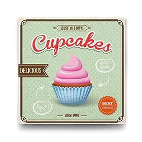 Tabloshop Cup Cakes Afiş 90x90 cm Tablo