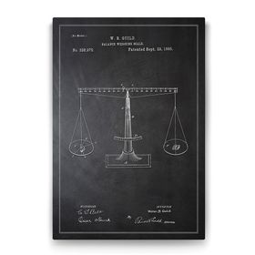 Tabloshop Denge Ölçeği Patenti 50x75 cm Tablo
