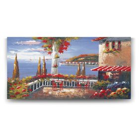 Tabloshop Deniz Manzaralı Cafe 100x50 cm Tablo
