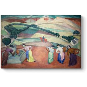 Tabloshop Diego Rivera At the Fountain of Toledo 90x60 cm Tablo