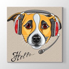 Tabloshop Dj Dog Hello 50x50 cm Tablo