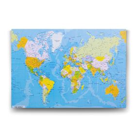 Tabloshop Dünya Haritası 100x70 cm Tablo