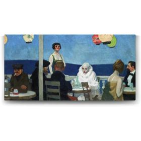 Tabloshop Edward Hopper Soir Bleu 140x70 cm Tablo