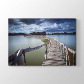Tabloshop Eski İskele Köprü 45x30 cm Tablo