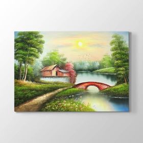 Tabloshop Eski Kulübe Manzara 140x100 cm Tablo