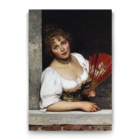 Tabloshop Eugene De Blaas Der rote Facher 50x75 cm Tablo