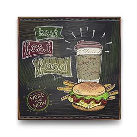 Tabloshop Fast Food 40x40 cm Tablo