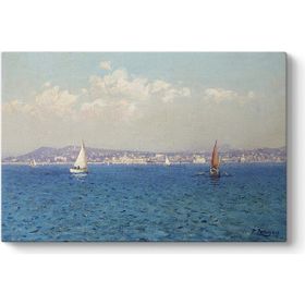 Tabloshop Fausto Zonaro Fransız Rivierası 45x30 cm Tablo