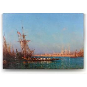 Tabloshop Felix Ziem View of İstanbul 100x70 cm Tablo