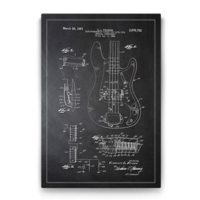 Tabloshop Fender Gitar Patenti 50x75 cm Tablo