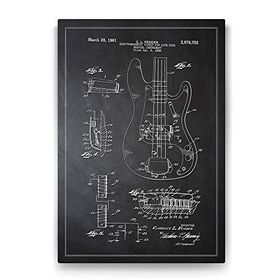 Tabloshop Fender Gitar Patenti 60x90 cm Tablo