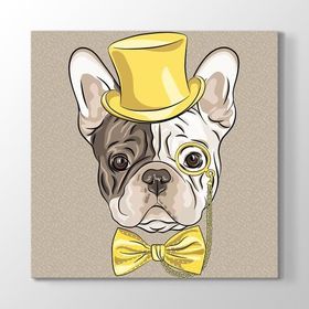 Tabloshop Fransız Bulldog 70x70 cm Tablo