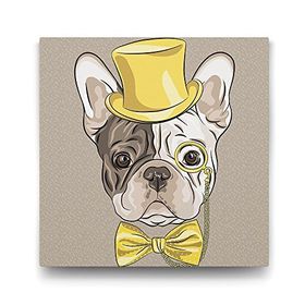 Tabloshop Fransız Bulldog 70x70 cm Tablo