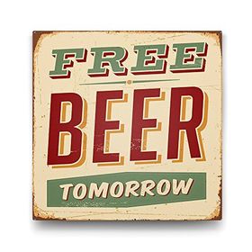 Tabloshop Free Beer Tomorrow 90x90 cm Tablo