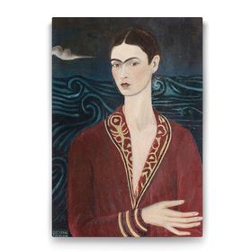 Tabloshop Frida Kahlo Kadife Elbiseli 50x75 cm Tablo