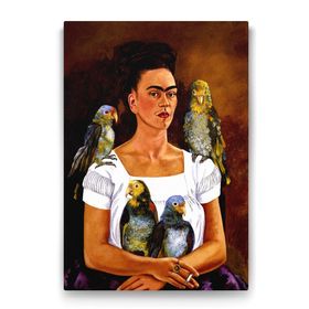 Tabloshop Frida Kahlo Me and My Parrots 70x100 cm Tablo