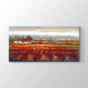 Tabloshop Gelincik Tarlası Manzara 120x60 cm Tablo