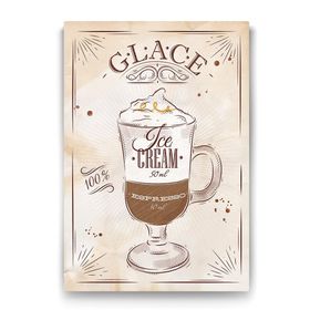 Tabloshop Glace Kahve Tarifi 100x140 cm Tablo