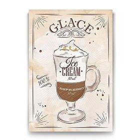 Tabloshop Glace Kahve Tarifi 100x140 cm Tablo