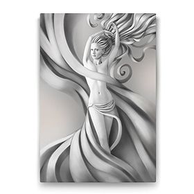 Tabloshop Gümüş Saçlı Kadın 100x140 cm Tablo