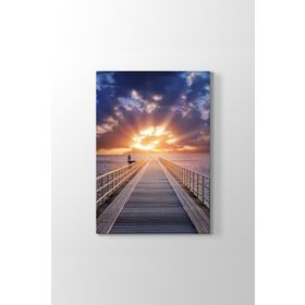 Tabloshop Gün Batımı İskele 75x50 cm Tablo