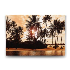 Tabloshop Gün Batımı Palmiyeler 100x70 cm Tablo