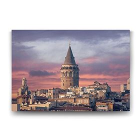 Tabloshop Hezarfen Ahmed Çelebi Galata 90x60 cm Tablo