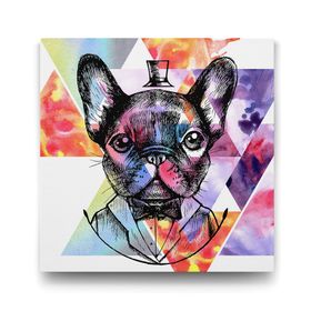 Tabloshop HN-173 King French Bulldog 60x60 cm Kanvas Tablo