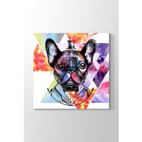 Tabloshop HN-173 King French Bulldog 60x60 cm Kanvas Tablo