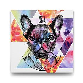 Tabloshop HN-173 King French Bulldog 60x60 cm Kanvas Tablo