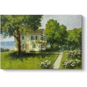 Tabloshop Hoca Ali Rıza Manzara ve Ev 125x80 cm Tablo
