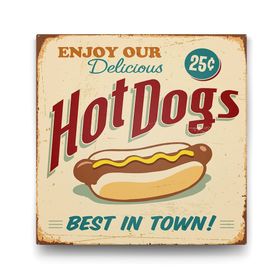 Tabloshop Hot Dogs 50x50 cm Tablo
