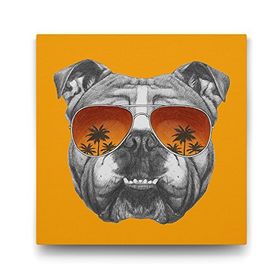 Tabloshop İngiliz Bulldog 40x40cm Tablosu