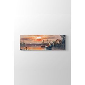 Tabloshop İskele Gemi 120x40 cm Tablosu