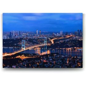 Tabloshop İstanbul Gece Köprü 100x70 cm Tablo