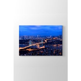 Tabloshop İstanbul Gece Köprü 100x70 cm Tablo