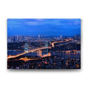 Tabloshop İstanbul Gece Köprü 100x70 cm Tablo