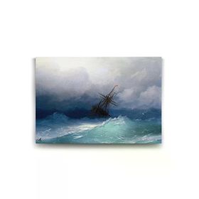 Tabloshop Ivan Ayvazovski Fırtınalı Denizde Gemi 140x100 cm Tablo