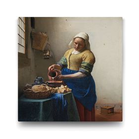 Tabloshop Johan Vermeer Sütçü Kız 90x90 cm Tablo