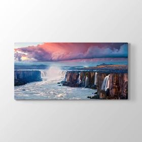 Tabloshop Jokulsa a Fjollum Şelalesi 80x40 cm Tablo