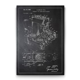 Tabloshop Kahve Makinesi Patenti 100x140 cm Tablo