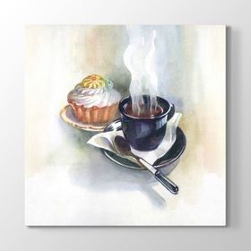 Tabloshop Kahve ve Pasta 60x60 cm Tablo