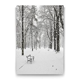 Tabloshop Kar Yağışı Manzara 60x90 cm Tablo